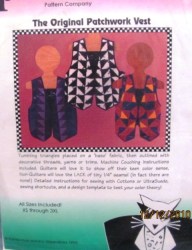 PURRFECT ULTRASUEDE PATCHWORK VEST PATTERN XS-3XL 30-54''B